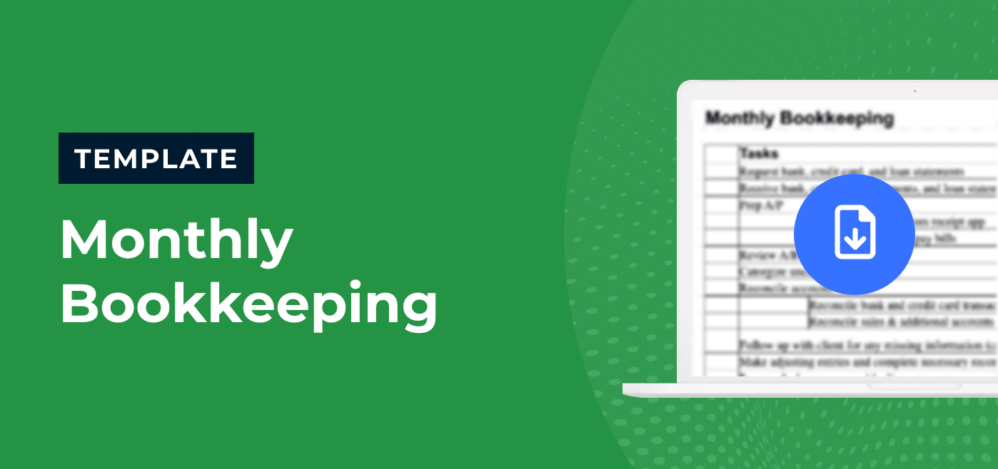 Monthly Bookkeeping Checklist Template