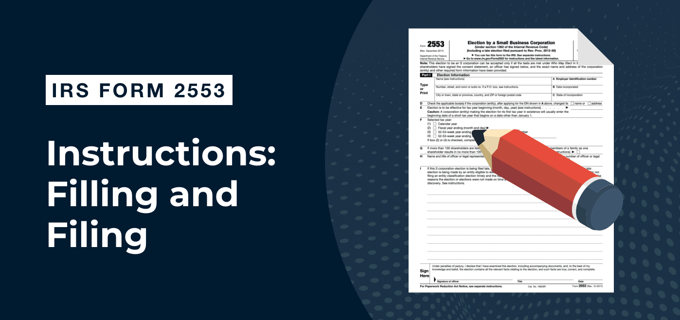 cover image for form 2553 instructions