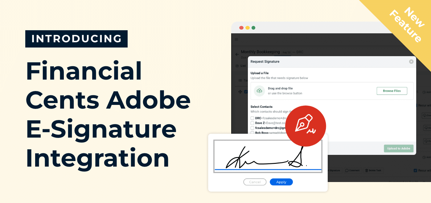 cover image for Financial cents adobe e signature introductory blog post