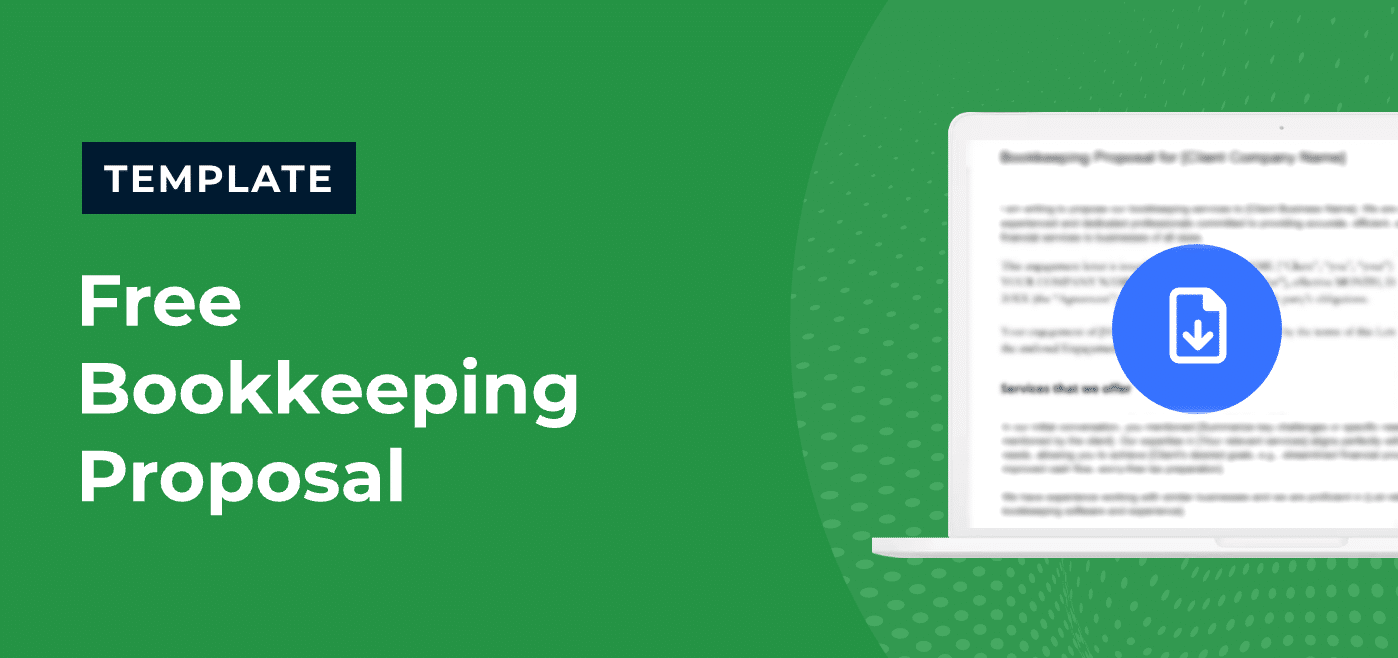 cover image for free bookkeeping proposal template