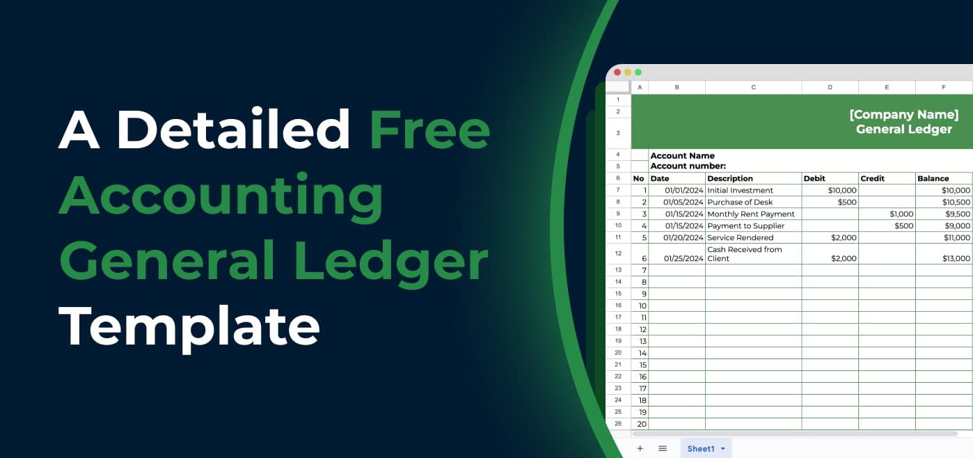 blog cover image for a detailed free accounting general ledger template
