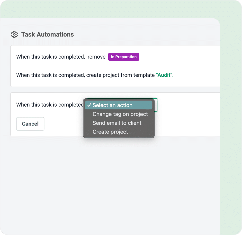 Automation product screenshot