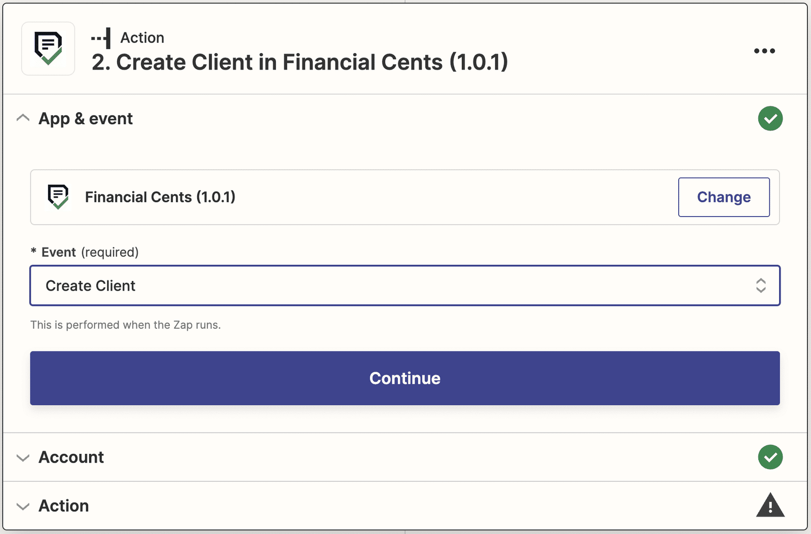 create a client in xero from financial cents through zapier integration